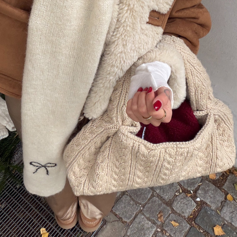 Knitted Wool Woven Bag Shoulder Bag Handbag